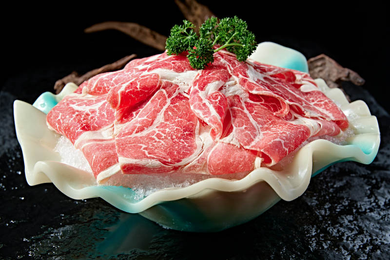 极品3A雪花上脑和牛切片图片