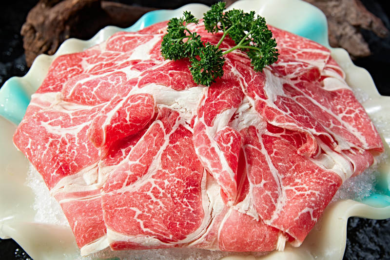 极品3A雪花上脑和牛切片图片