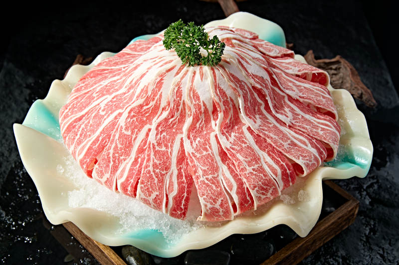 极品日式雪花和牛切片图片