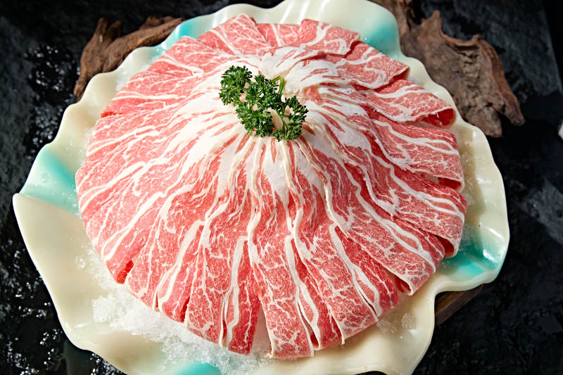 极品日式雪花和牛切片图片