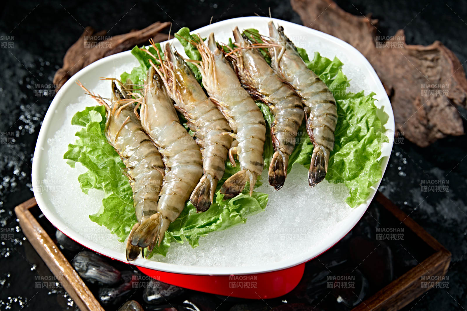 火锅食材新鲜大虾图片