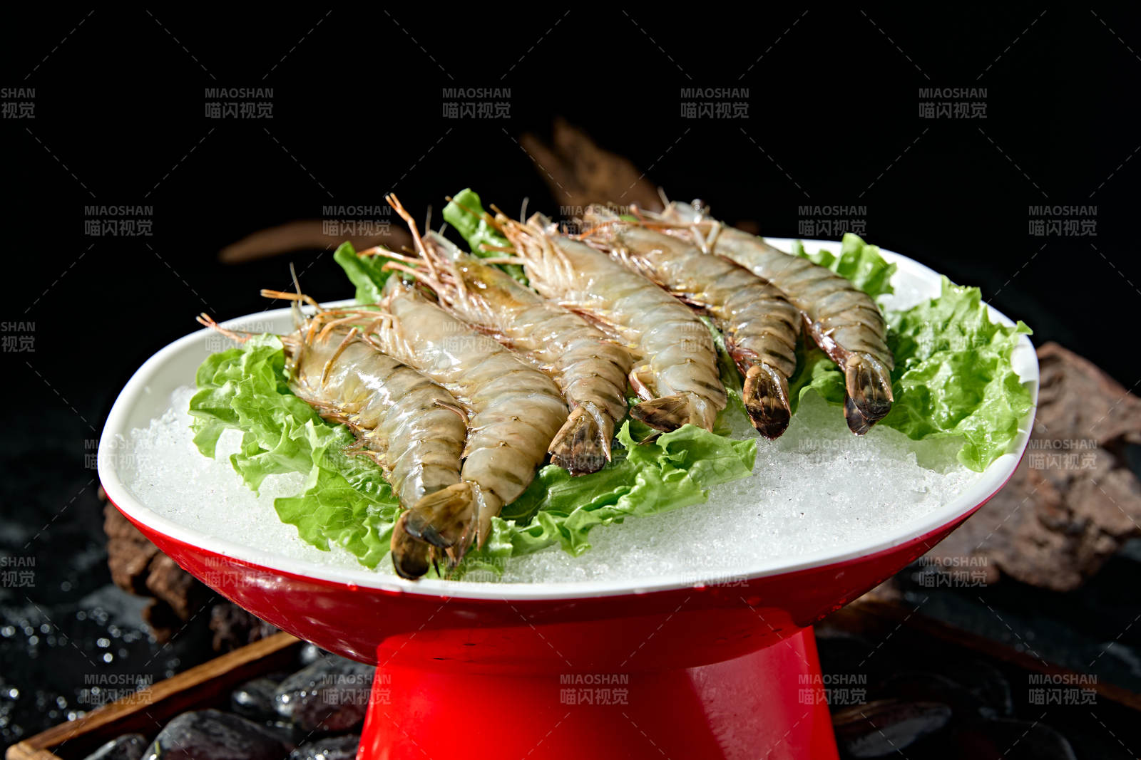 火锅食材新鲜大虾图片