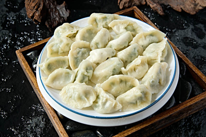 韭菜猪肉馅手工水饺图片