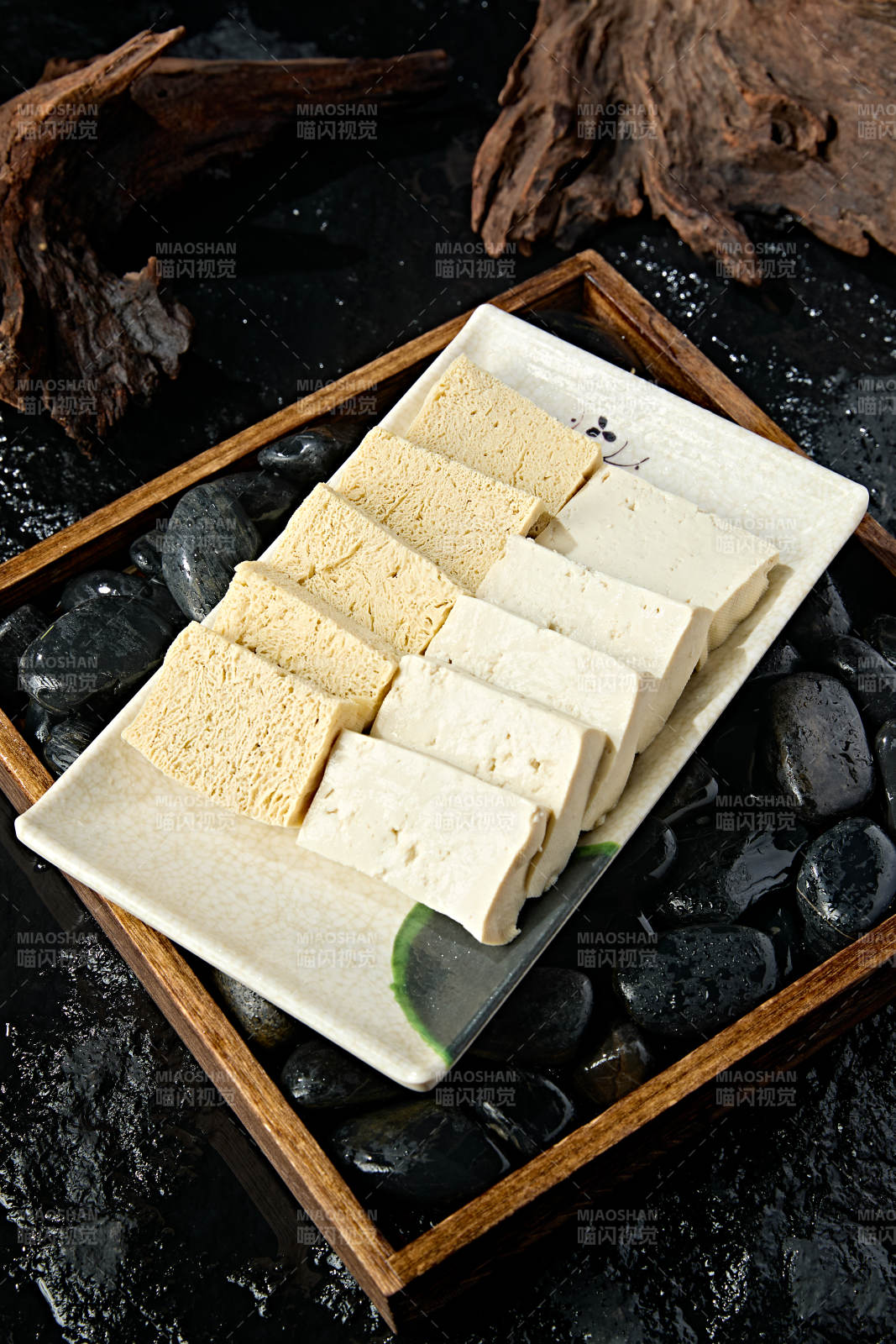 火锅食材鲜豆腐冻豆腐切片拼盘图片