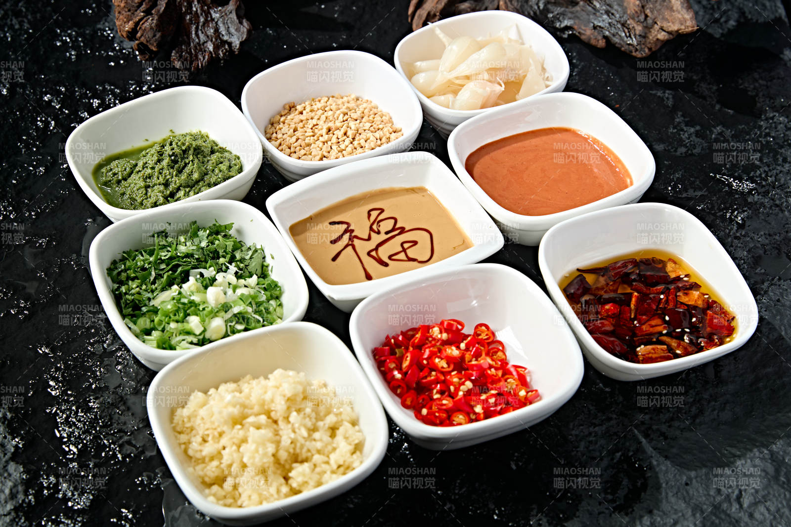 老北京涮肉蘸料小料熬料组合图片