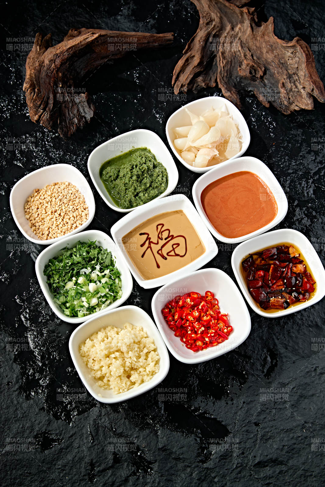 老北京涮肉蘸料小料熬料组合图片