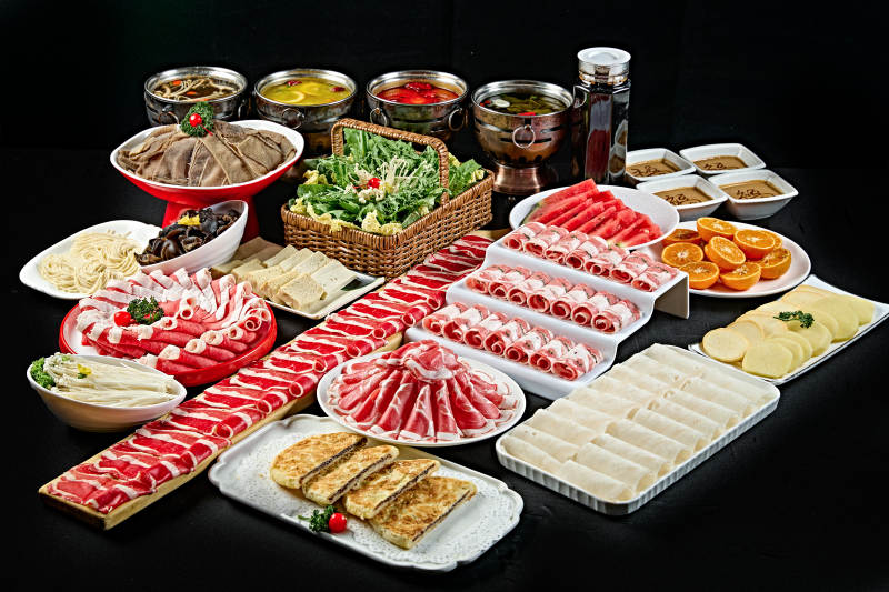 高档小火锅套餐美食组合图片