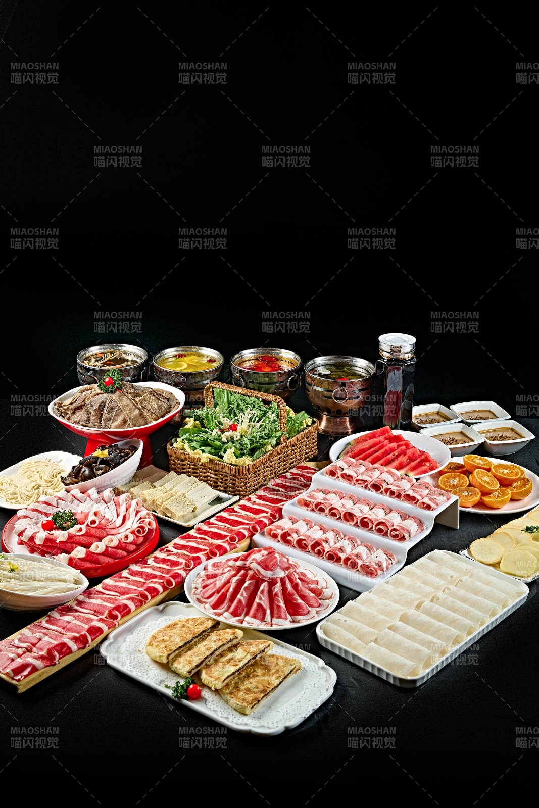 高档小火锅套餐美食组合图片