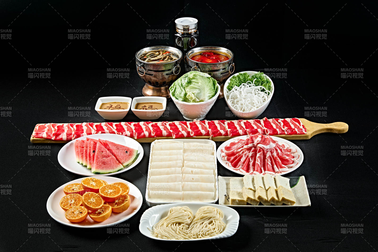 高档小火锅套餐美食组合图片