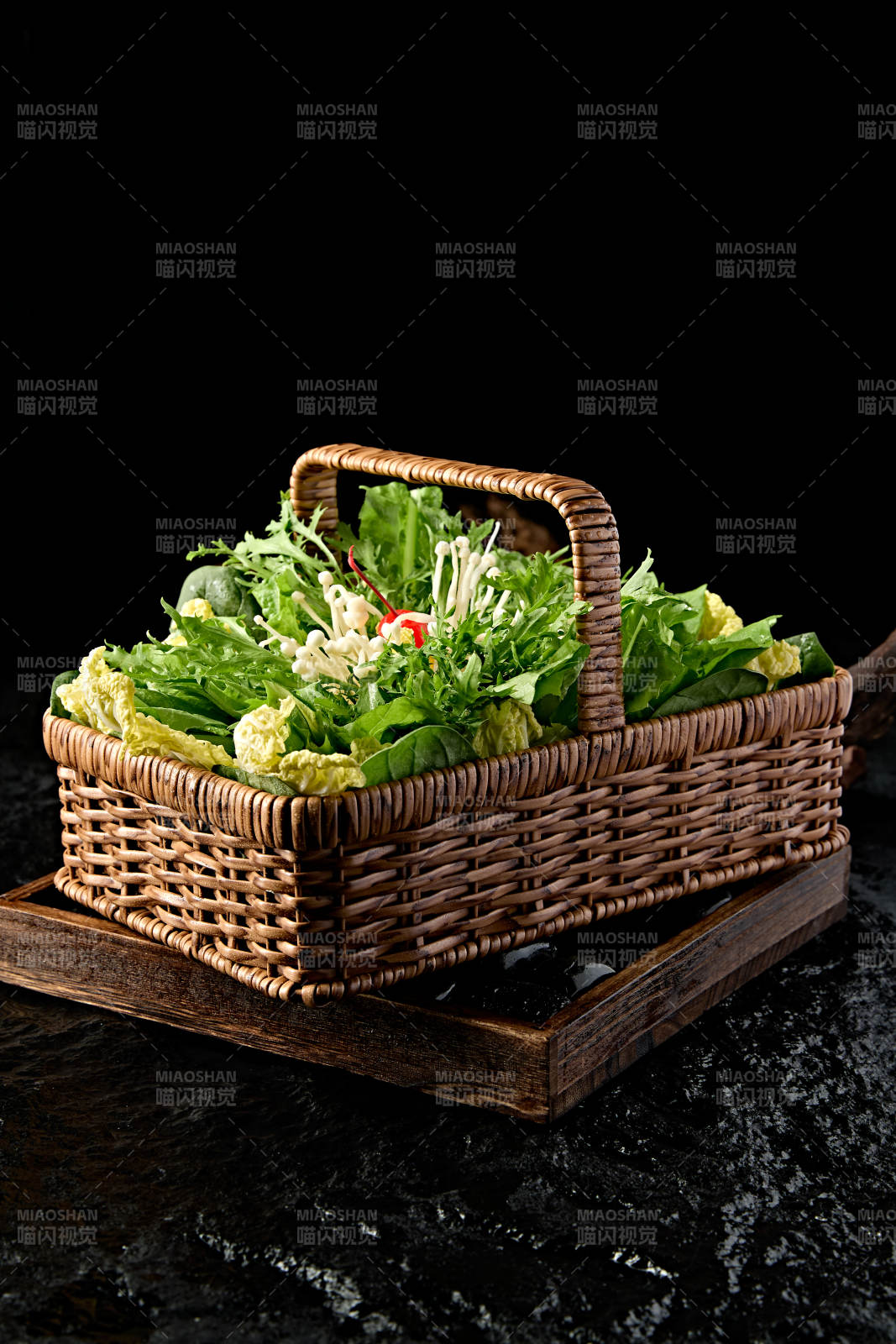 川渝火锅新鲜食材蔬菜素菜组合拼图片