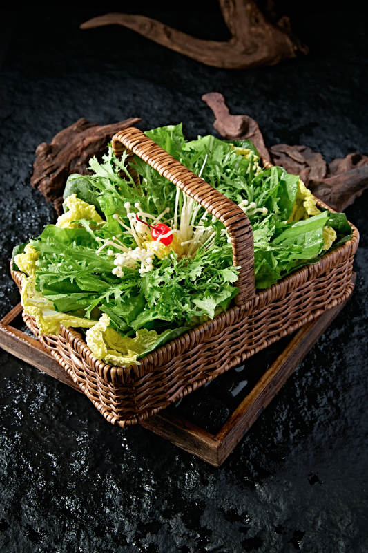 川渝火锅新鲜食材蔬菜素菜组合拼图片