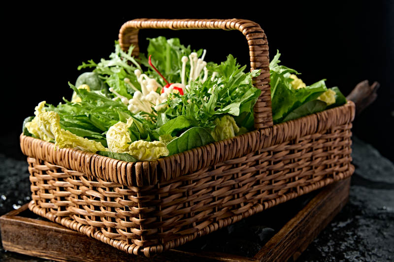 川渝火锅新鲜食材蔬菜素菜组合拼图片