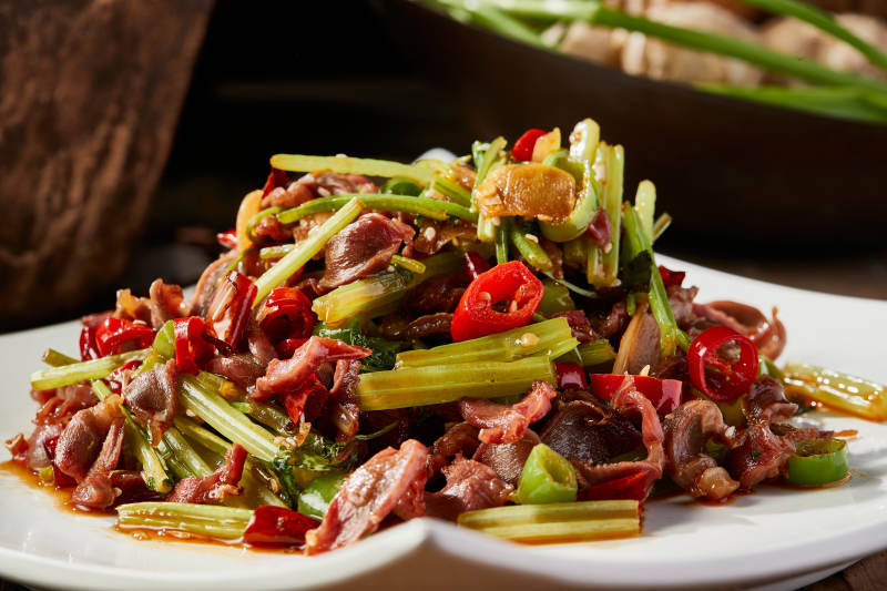 湘味小炒鸡胗片图片