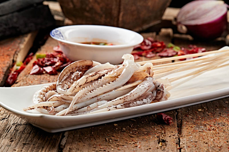 成都串串鱿鱼须图片