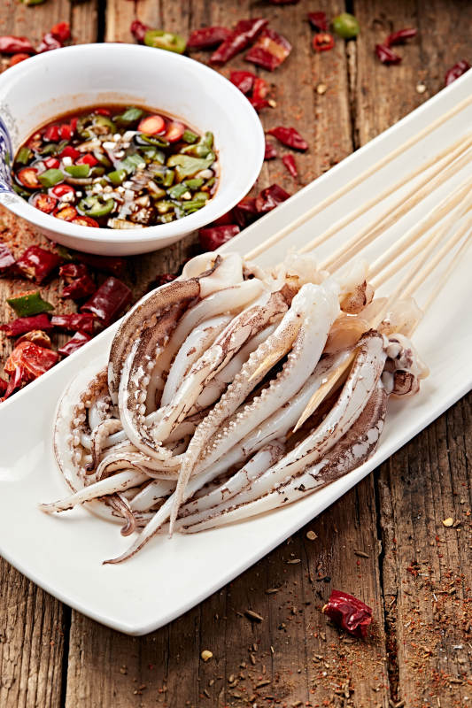 成都串串鱿鱼须图片