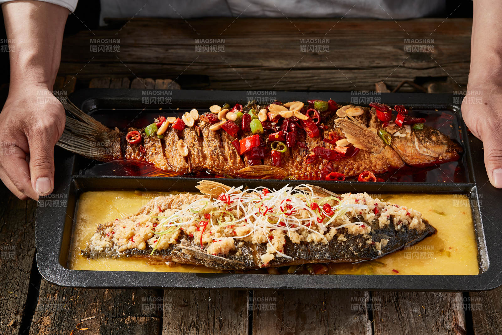 诸葛双味儿铁板烤鱼图片