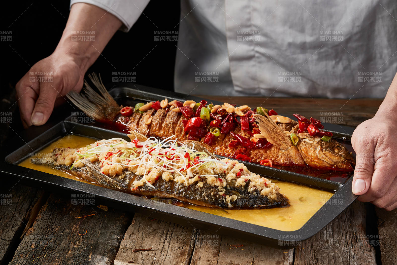 诸葛双味儿铁板烤鱼图片