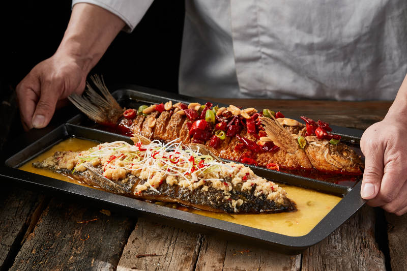 诸葛双味儿铁板烤鱼图片