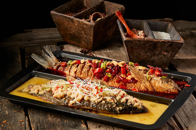 诸葛双味儿铁板烤鱼图片