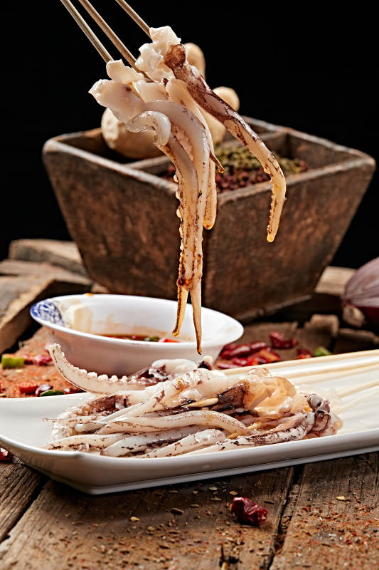 成都串串鱿鱼须图片