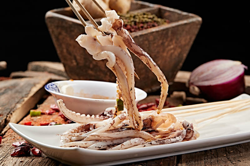 成都串串鱿鱼须图片