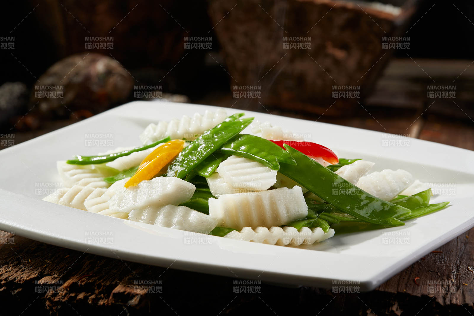 简版粤菜荷塘月色图片