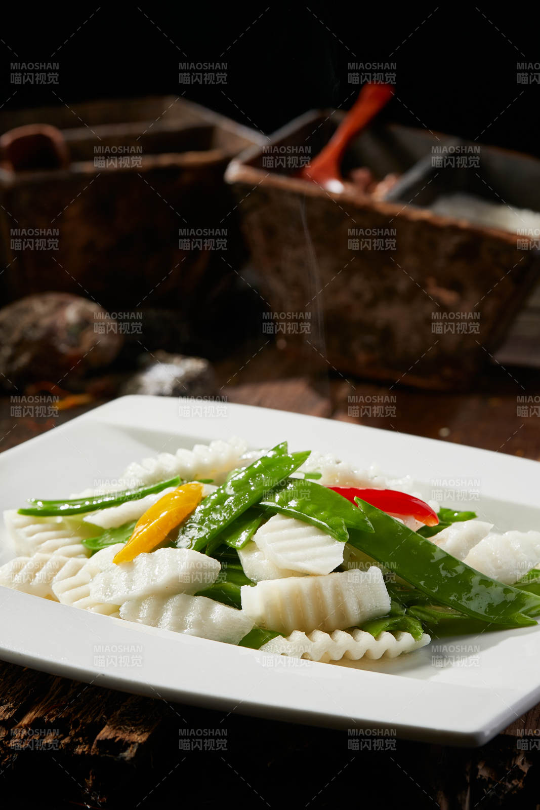 简版粤菜荷塘月色图片