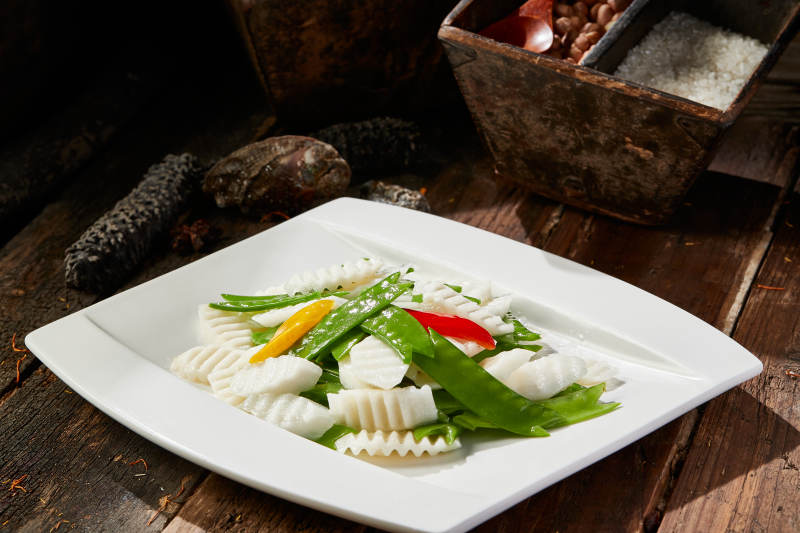 简版粤菜荷塘月色图片