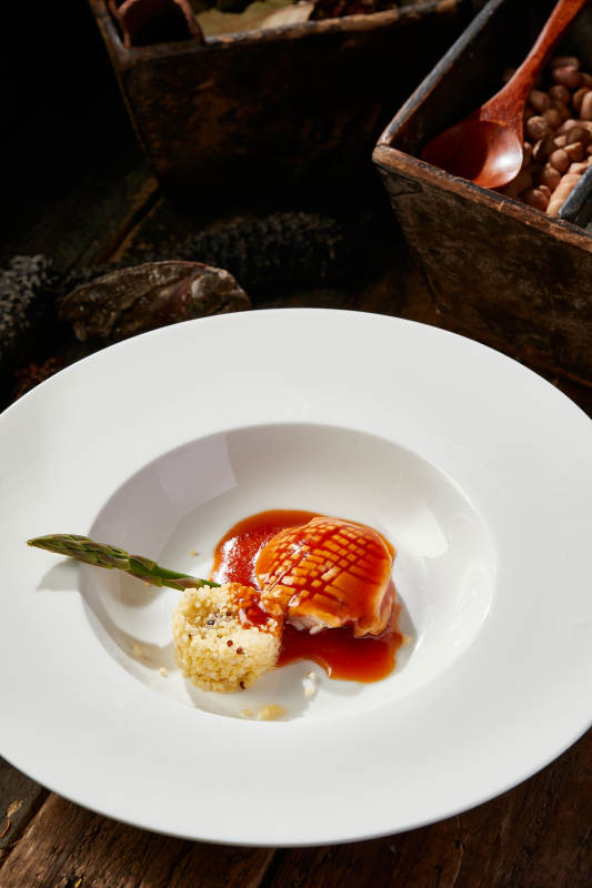 藜麦捞饭配浇汁鲜鲍鱼图片