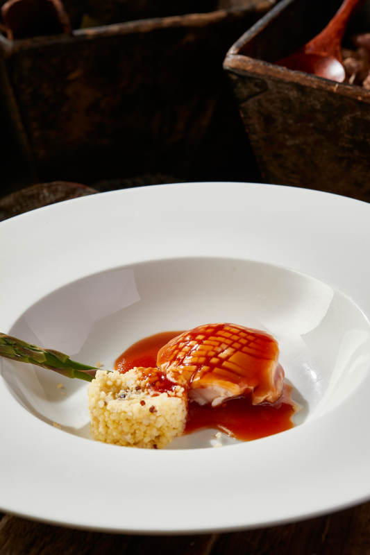 藜麦捞饭配浇汁鲜鲍鱼图片