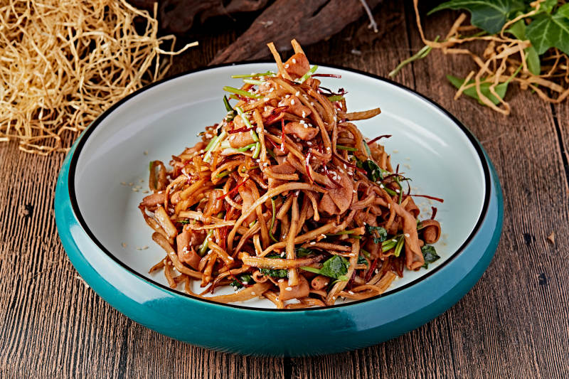 金丝脆鸭肠图片