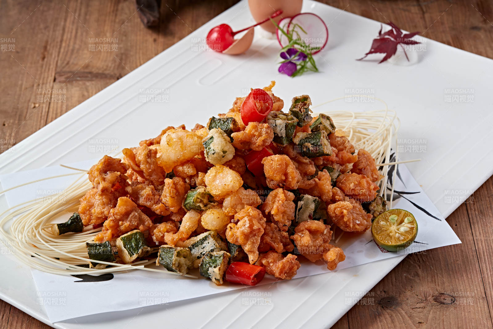 干炸秋葵掌中宝图片