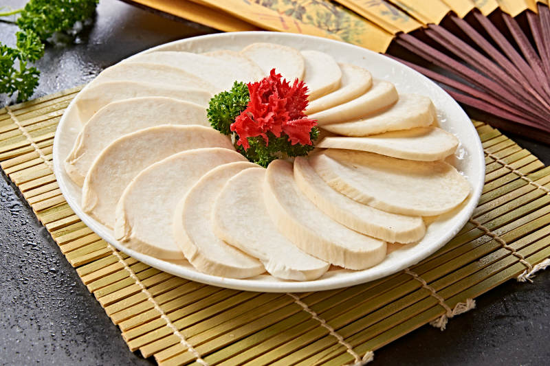 火锅食材杏鲍菇片图片