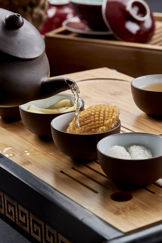 滋补功夫茶—松茸杏鲍菇鲜鲍竹荪虫草花枸杞图片