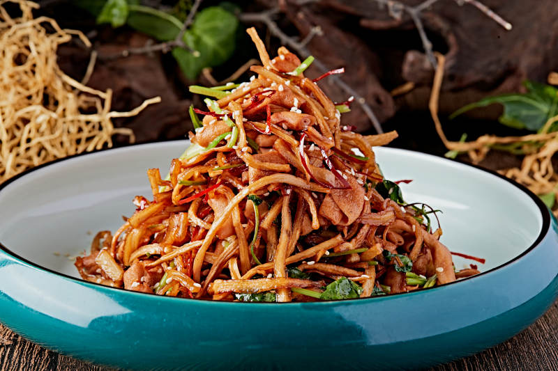 金丝脆鸭肠图片