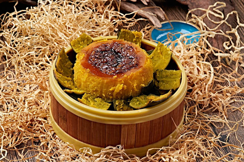 红糖糯米蒸小南瓜图片