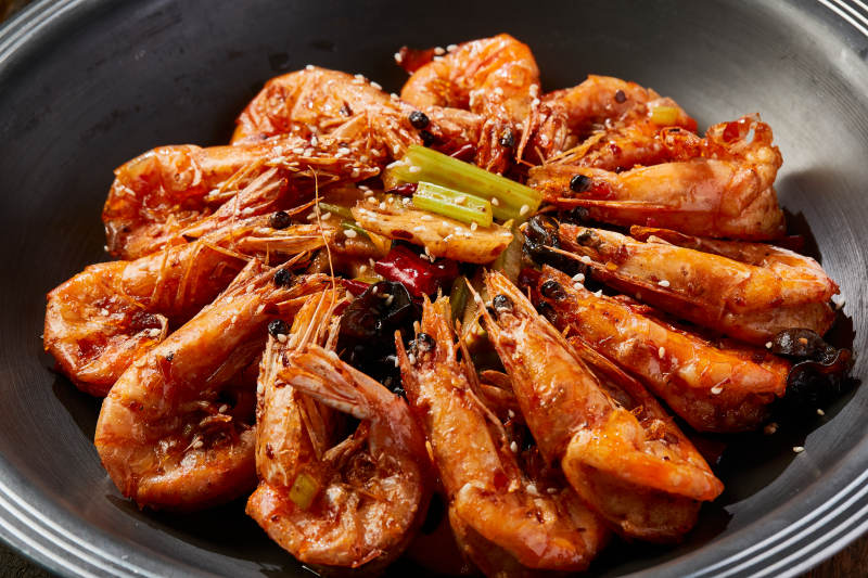 川味麻辣香锅虾图片