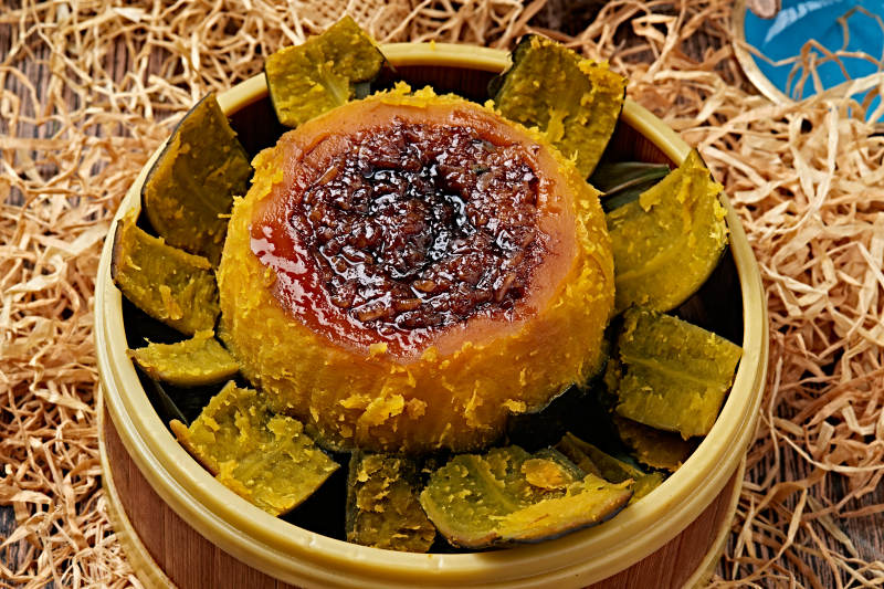 红糖糯米蒸小南瓜图片