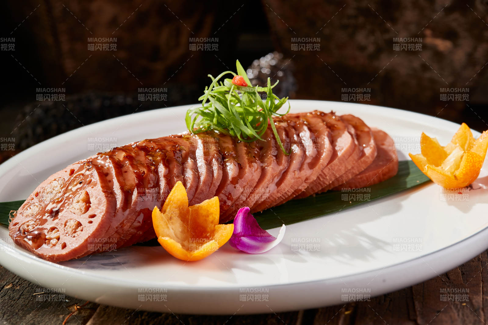 美味蜂蜜桂花蜜黄米藕图片