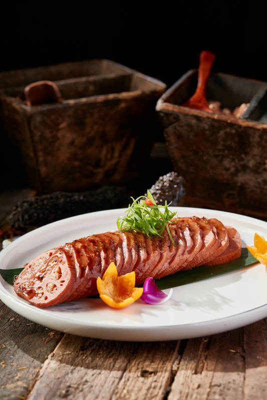 美味蜂蜜桂花蜜黄米藕图片