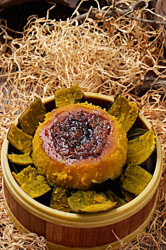 红糖糯米蒸小南瓜图片