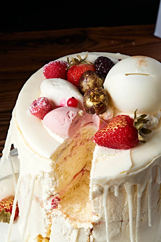 鲜果法式高级奶油慕斯生日婚礼蛋糕图片