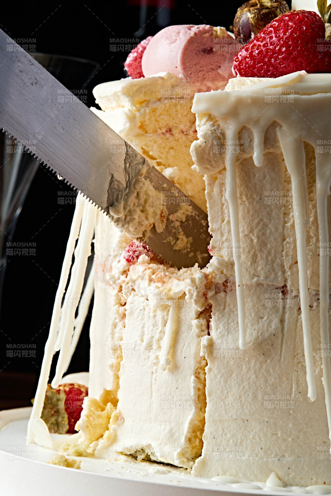 鲜果法式高级奶油慕斯生日婚礼蛋糕图片