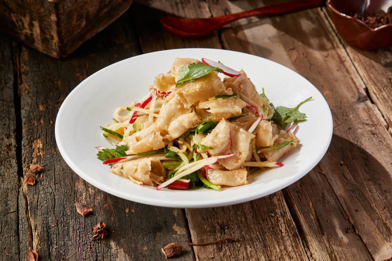 地方美食凉拌莜面图片