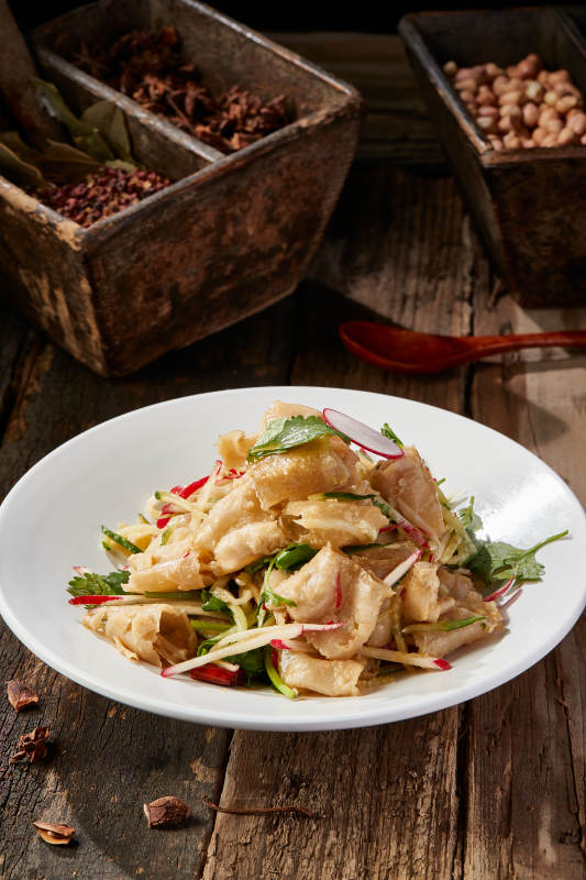 地方美食凉拌莜面图片