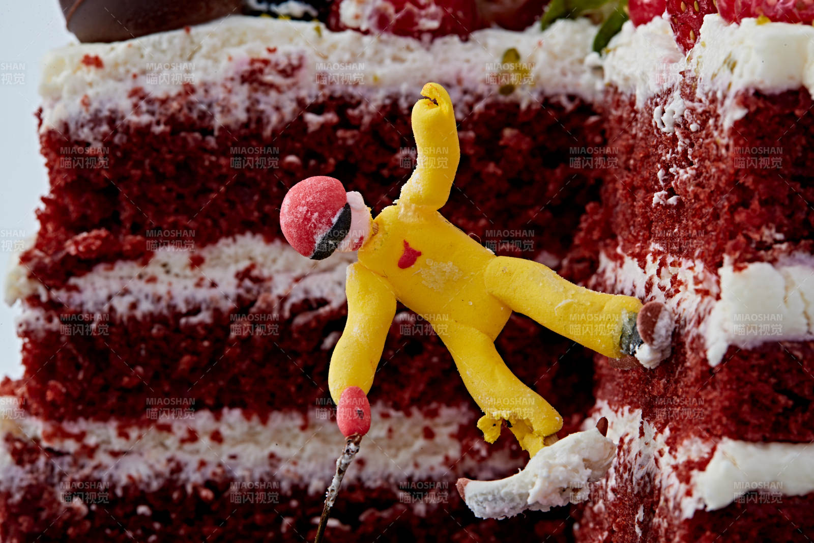 奶油抹茶鲜水果蔓越莓馅料多层蛋糕图片