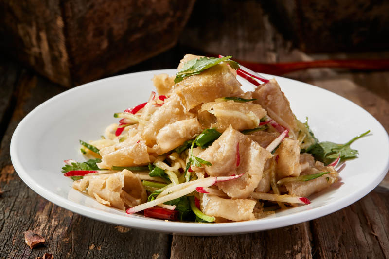 地方美食凉拌莜面图片