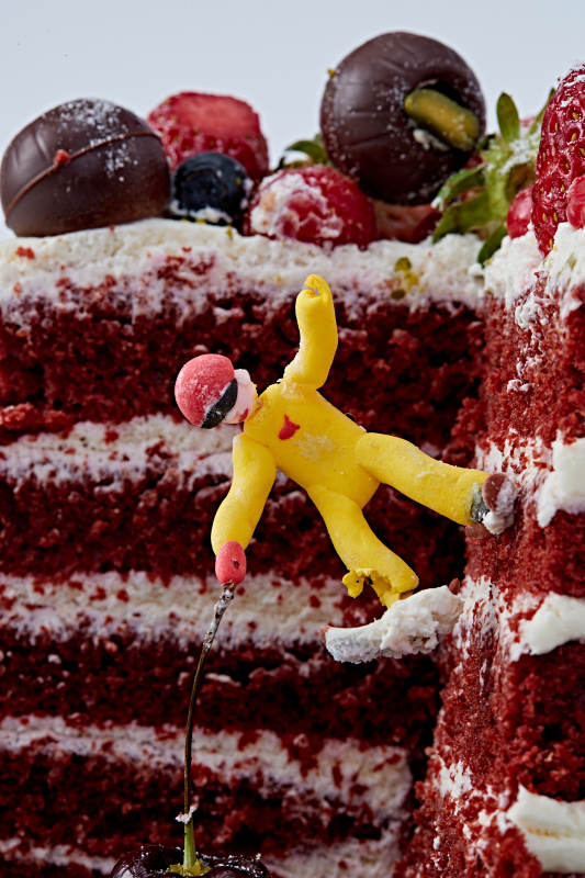 奶油抹茶鲜水果蔓越莓馅料多层蛋糕图片