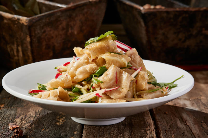 地方美食凉拌莜面图片