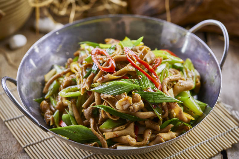 锅仔青蒜鸭肠图片